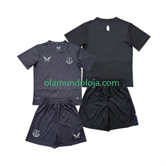 Camisola Everton Guarda-redes Criança Equipamento Segundo 2025-2026 Manga Curta